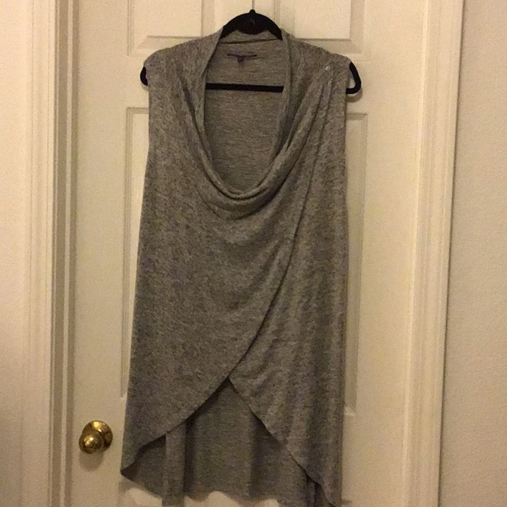 Gray Drape Vest
